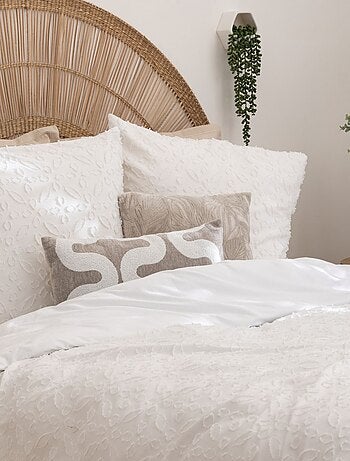 Parure de lit Jacquard motif fleur