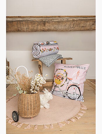 Parure de lit jardinage - 100% coton 57 fils - imprimé nature et animaux