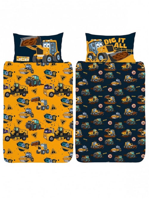 Parure de lit  JCB Travaux et Camions - 120 cm x 150 cm - Kiabi