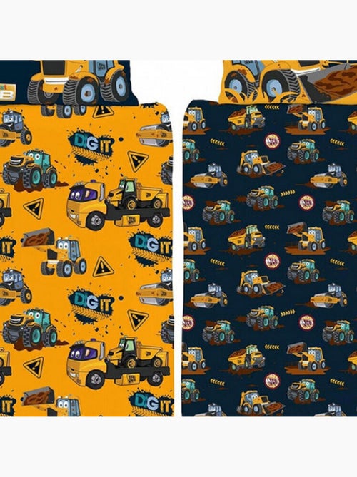 Parure de lit  JCB Travaux et Camions - 120 cm x 150 cm - Kiabi