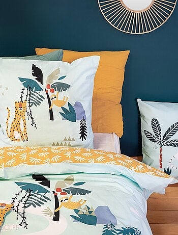 Parure de lit JUNGLE MANIA polyester microfibre Taie 63x63 cm