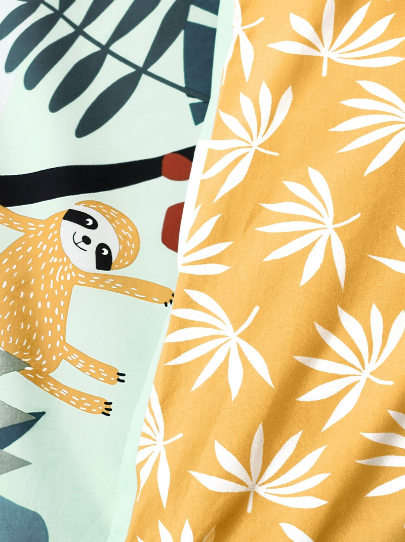 Parure de lit JUNGLE MANIA polyester microfibre  Taie 63x63 cm Vert - Kiabi