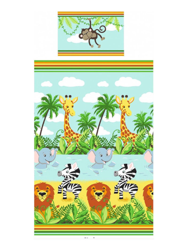 Parure de lit Jungle-Tastic 135x200 cm Multicolore - Kiabi