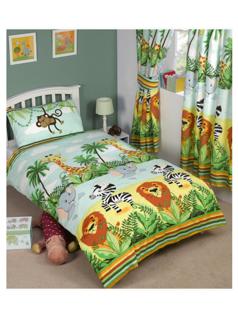 Parure de lit Jungle-Tastic 135x200 cm Multicolore - Kiabi