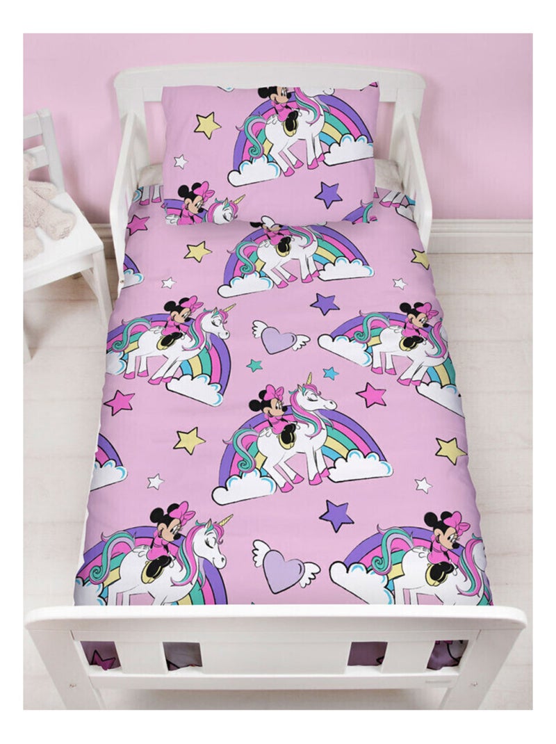 Parure de lit junior Disney Minnie Mouse -Believe- - 120 x 150 cm Rose - Kiabi