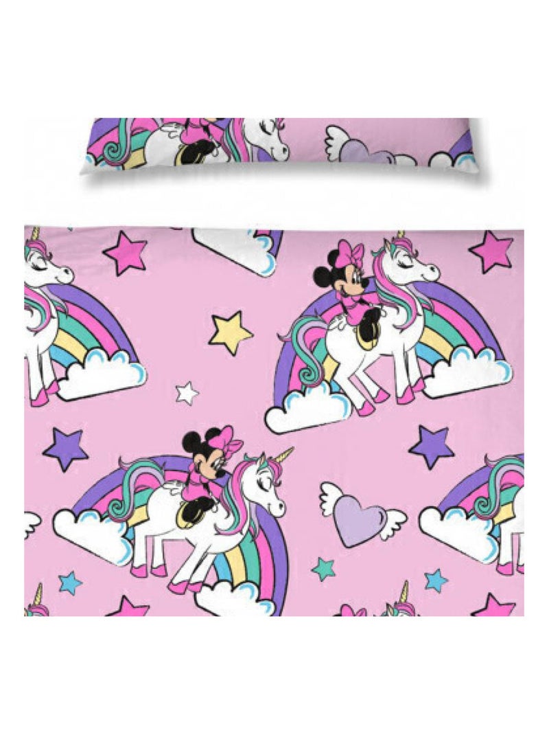 Parure de lit junior Disney Minnie Mouse -Believe- - 120 x 150 cm Rose - Kiabi
