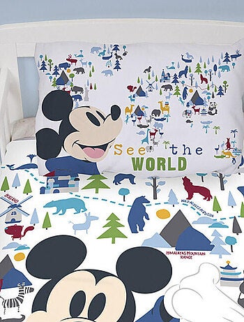 Parure de lit Junior Mickey Mouse Wanderer Disney 120 cm x 150 cm