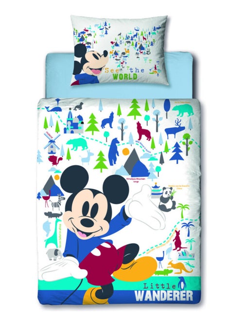 Parure de lit Junior Mickey Mouse Wanderer Disney 120 cm x 150 cm - Kiabi