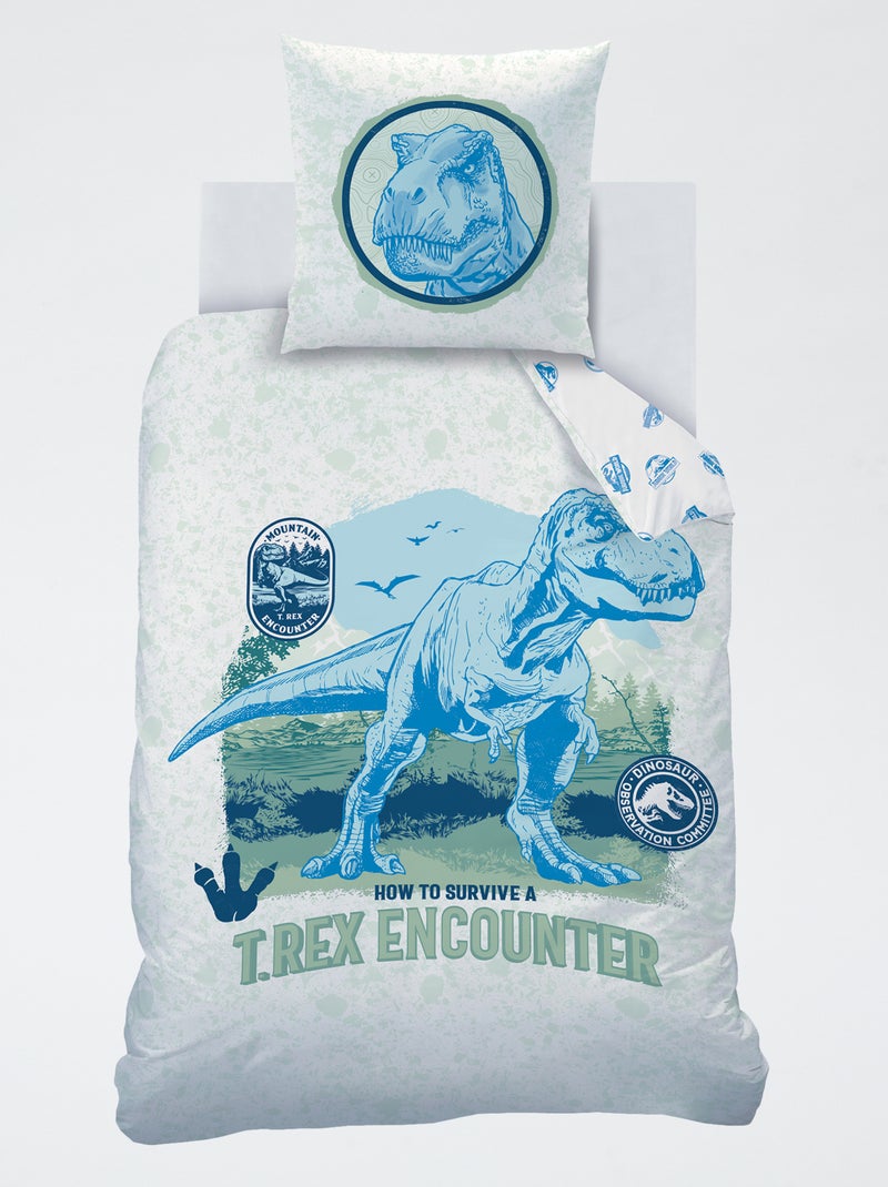 Parure de lit 'Jurassic World' - 1 personne Vert - Kiabi