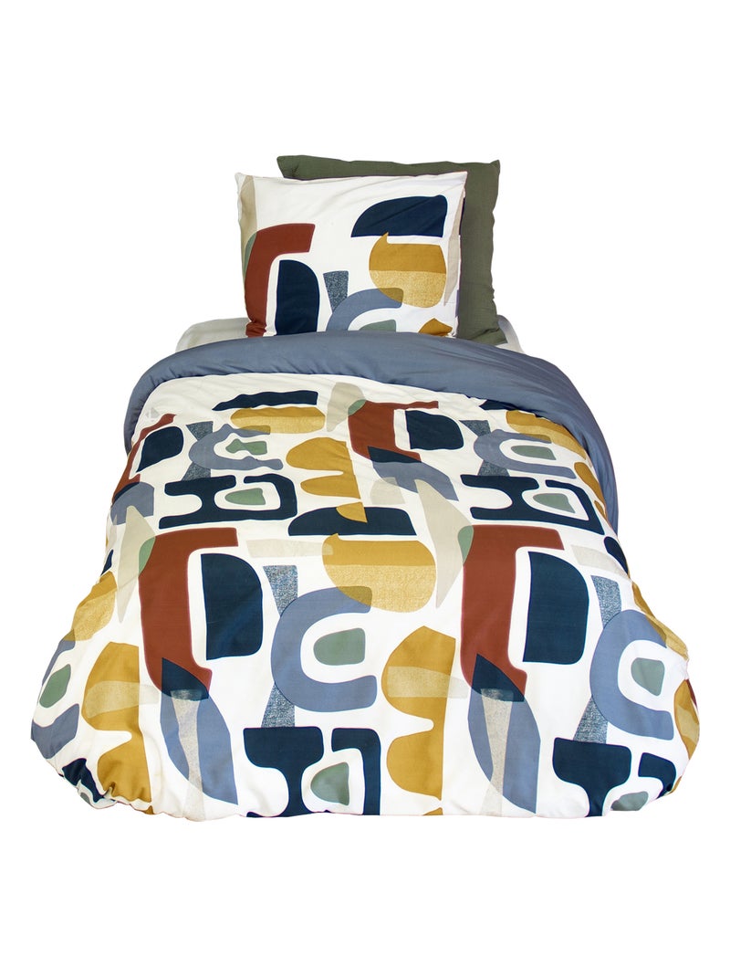 Parure de lit KILLE polyester microfibre  Taie 63x63 cm Multicolore - Kiabi