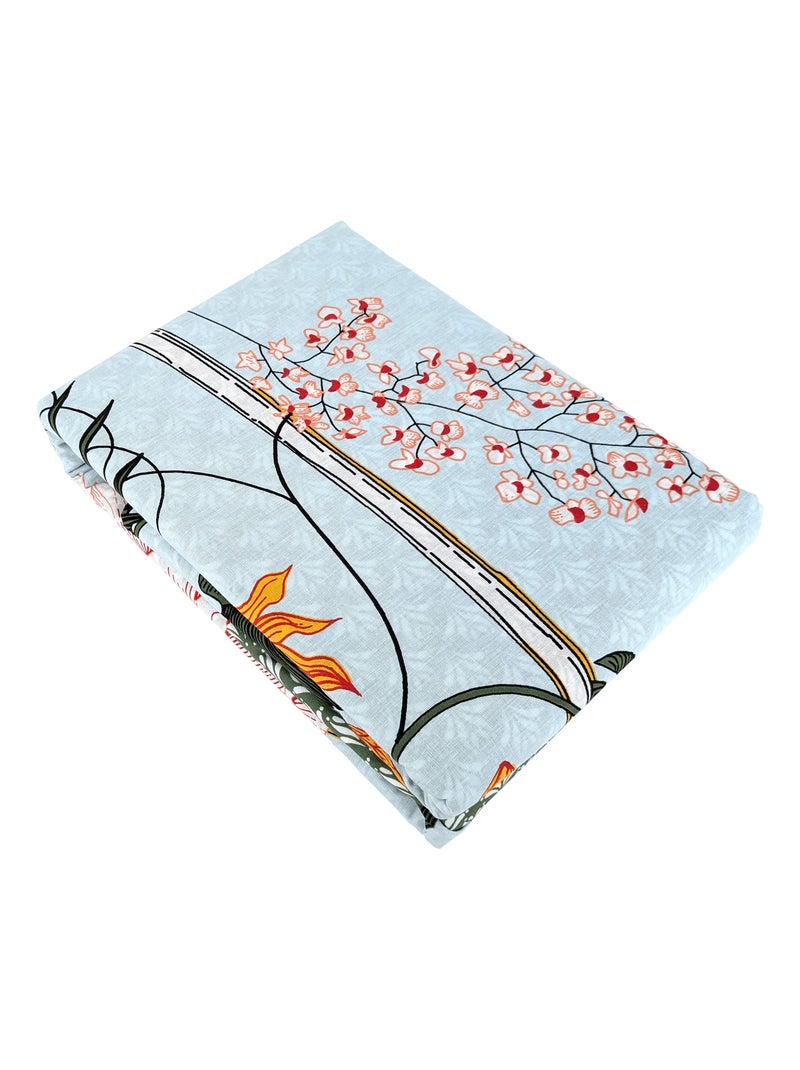 Parure de lit KUSMI en coton BCI adouci Bleu - Kiabi