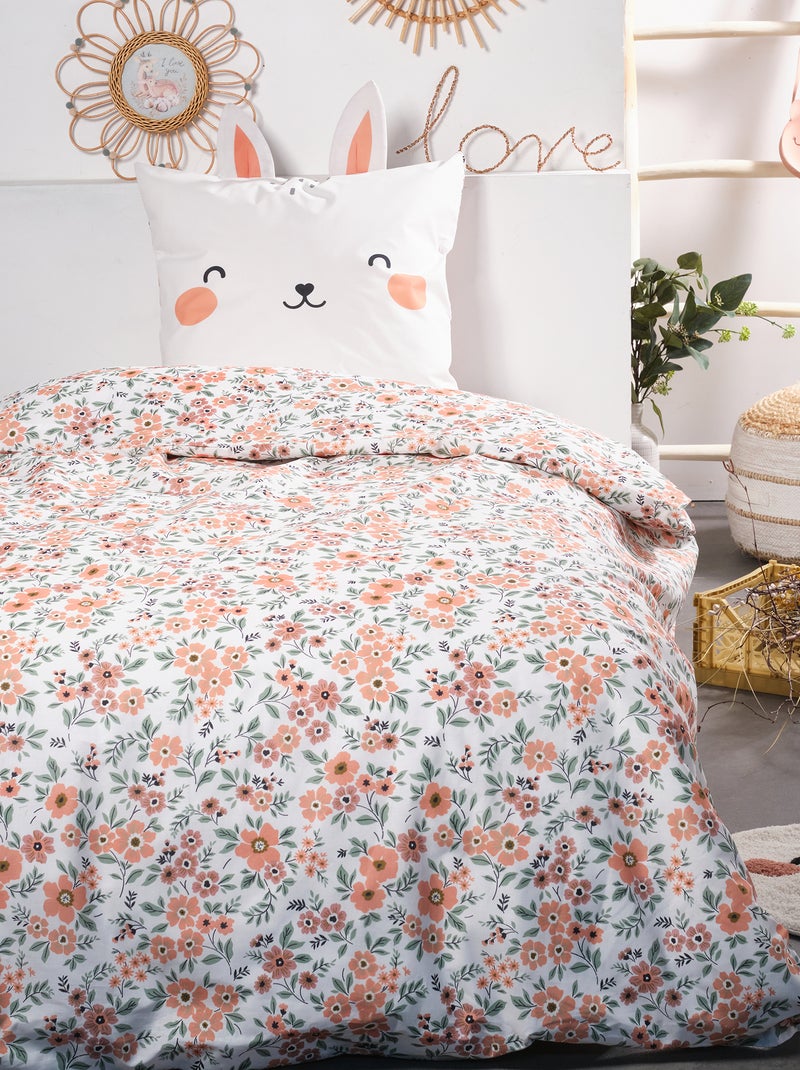 Parure de lit 'Lapin' - 1 personne Rose - Kiabi