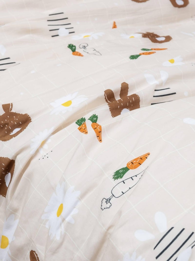 Parure de lit lapin Beige - Kiabi