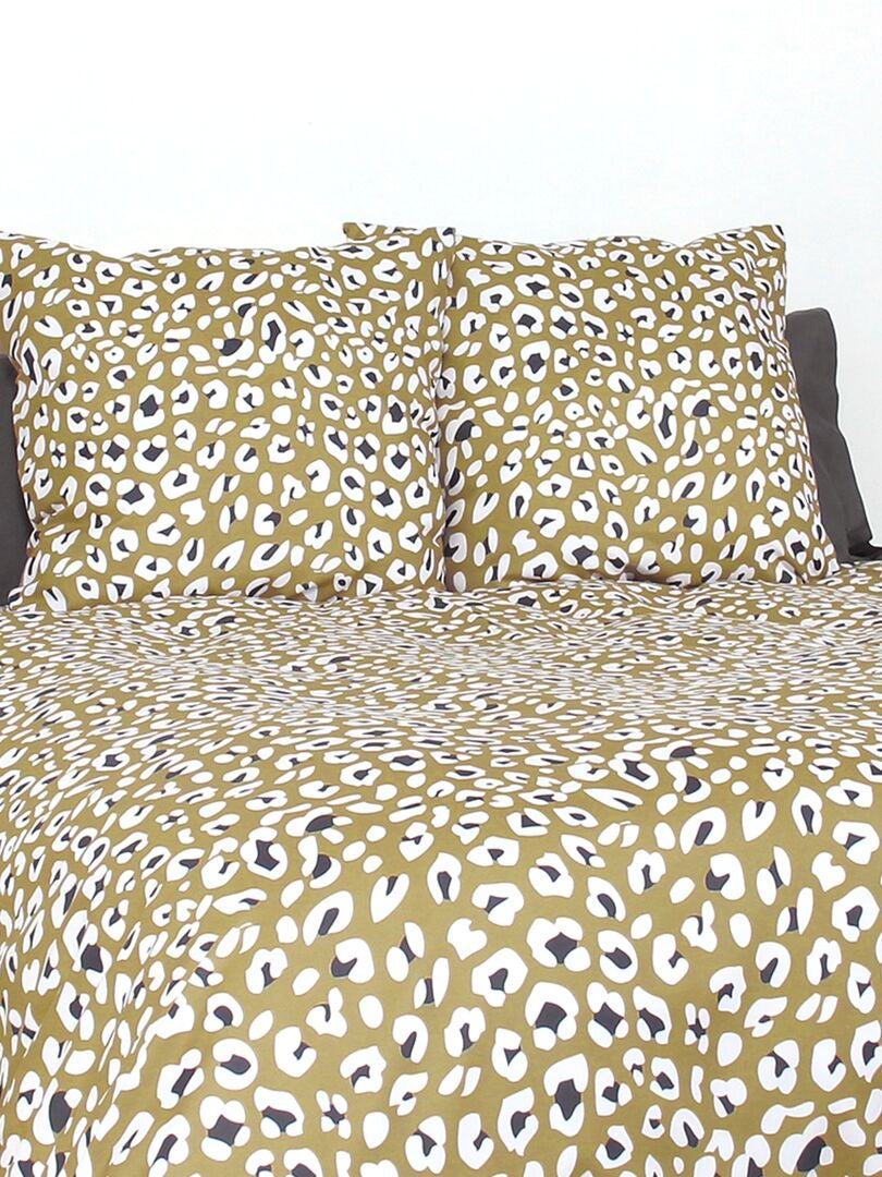 Parure de lit 'léopard' - 2 personnes Vert - Kiabi