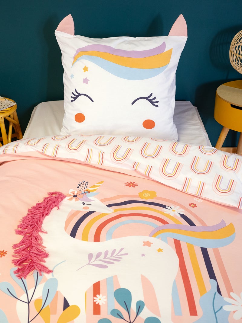 Parure de lit Licorne - 1 personne Multicolore - Kiabi