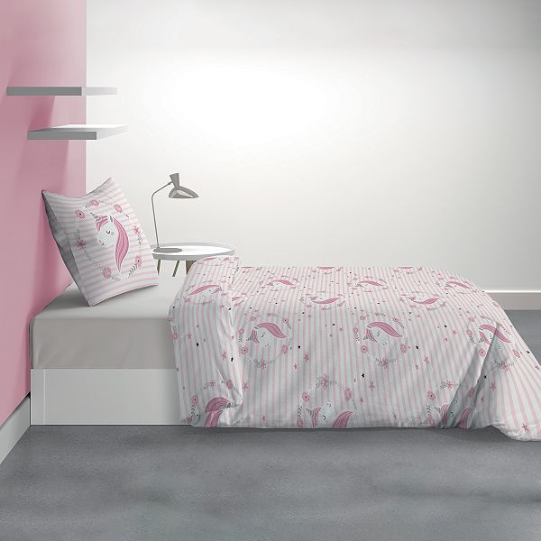 Parure de lit 'licorne' Linge de lit - rose - Kiabi - 20,00€