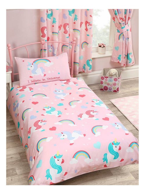 Parure de lit Licornes pour lit 70x140 cm I believe in Unicorn - Kiabi