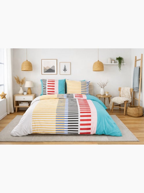 Parure de lit ligne pop - 240x220 / multicolore - Kiabi Parure de lit ligne pop - 240x220 / multicolore - Kiabi