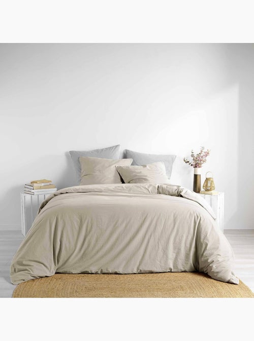 Parure de lit Linette en coton lavé 57 fils - Kiabi