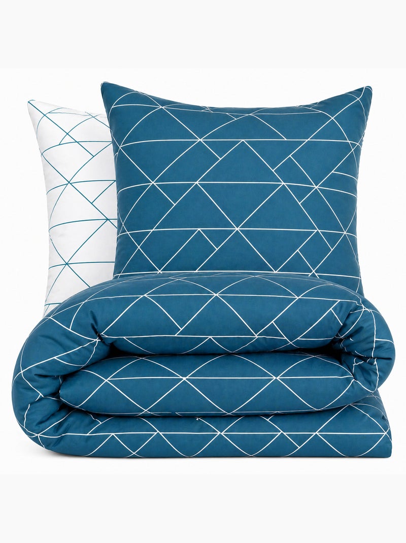 Parure de lit LIST Bleu - Kiabi