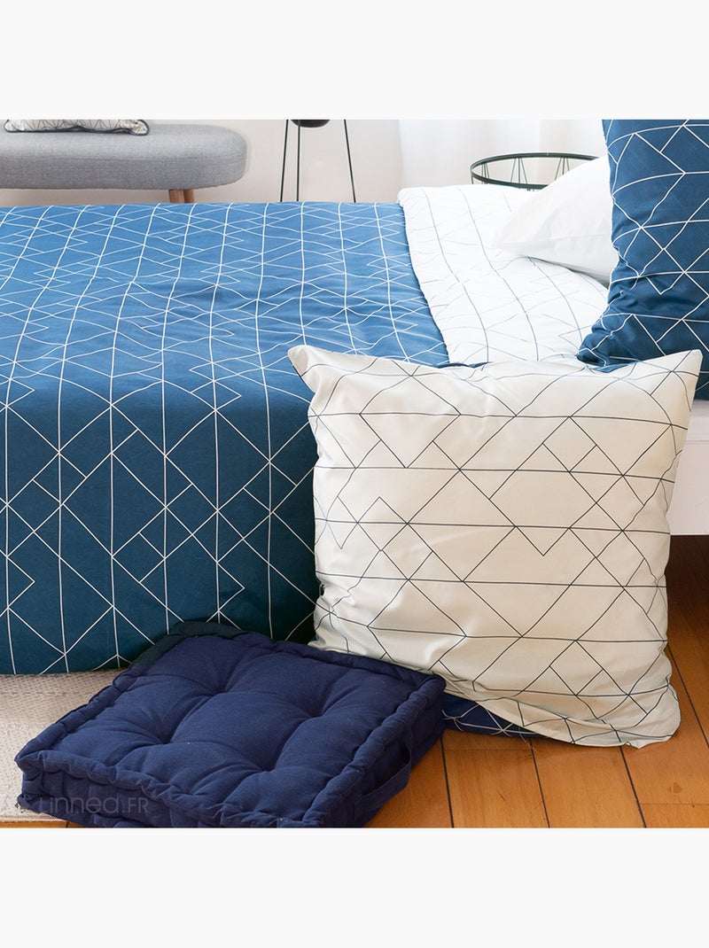 Parure de lit LIST Bleu - Kiabi