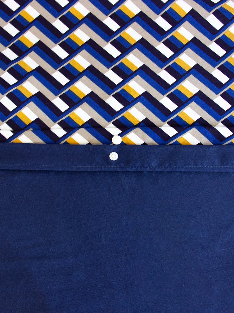 Parure de lit LOSS microfibre Bleu impérial - Kiabi