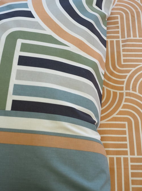 Parure de lit LOUTE coton Taie 63x63 cm - Kiabi Parure de lit LOUTE coton Taie 63x63 cm - Kiabi