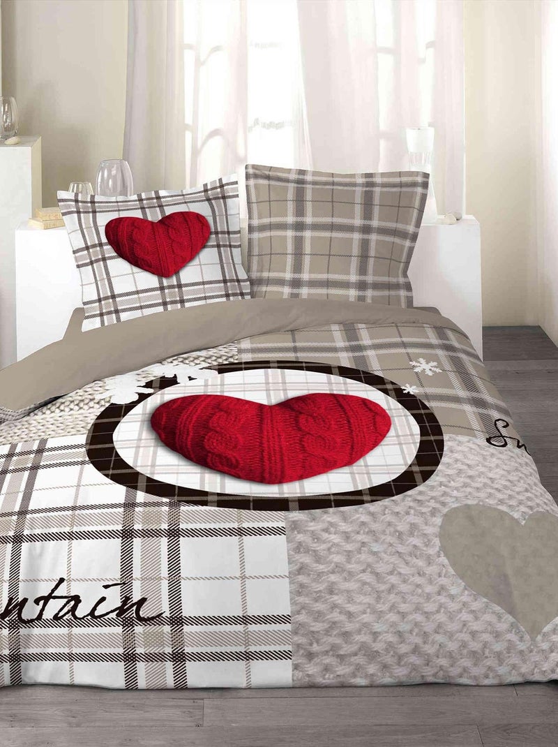 Parure de lit LOVE MOUNTAIN Taupe - Kiabi