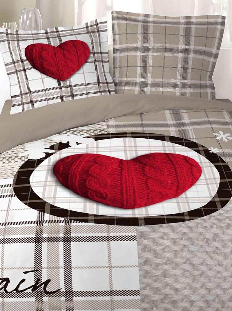 Parure de lit LOVE MOUNTAIN Taupe - Kiabi