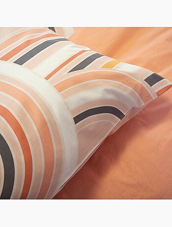 Parure de lit LOVE pur coton rose Taie 63x63 cm