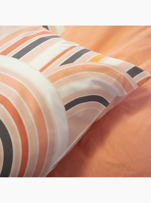 Parure de lit LOVE pur coton rose Taie 63x63 cm - Kiabi