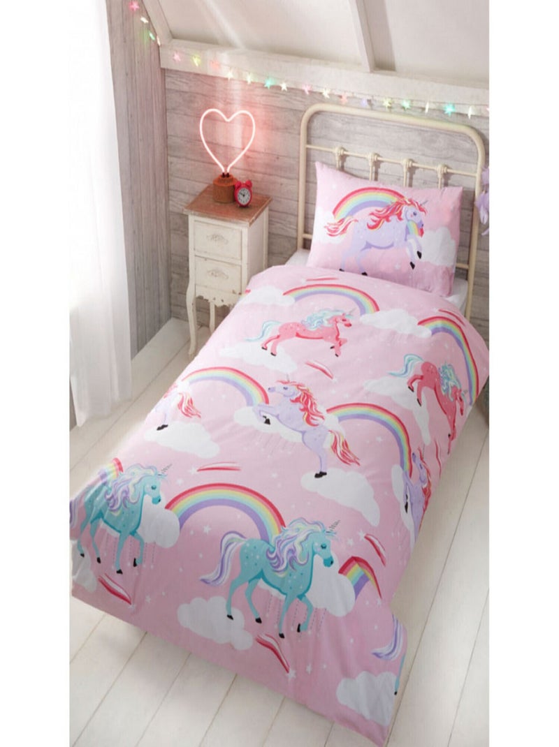 Parure de lit Ma petite licorne Et Taie D'oreiller - 135cm x 200cm Multicolore - Kiabi