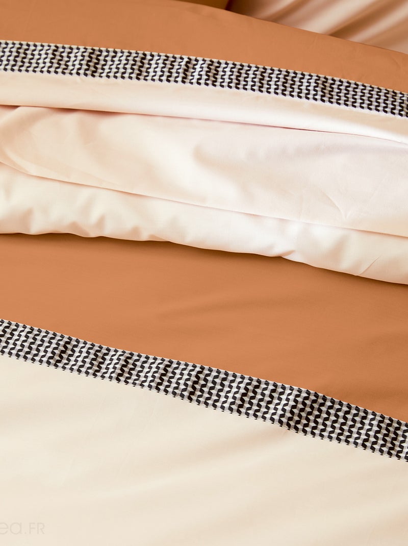 Parure de lit MACASSAR Taie 50x70 cm Cognac - Kiabi