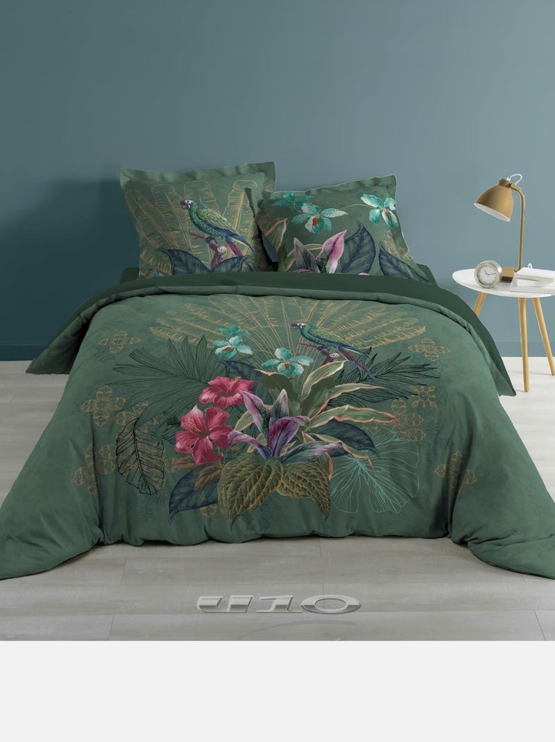 Parure de lit Mambassa 220 x 240 cm Vert - Kiabi