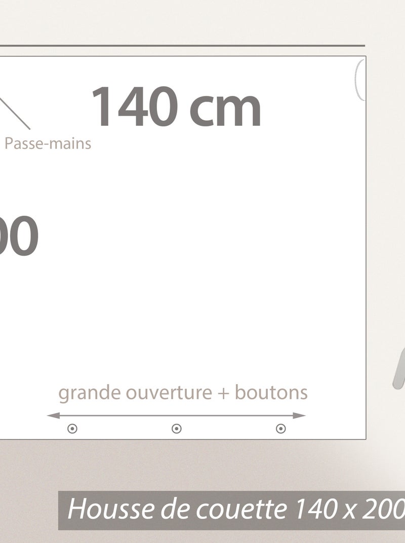 Parure de lit MARANA polyester microfibre  Taie 63x63 cm Rose - Kiabi