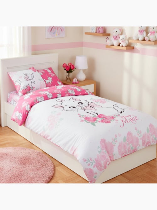 Parure de Lit Marie Cat Disney Enfant, 100% Coton Oeko Tex, Imprimée Réversible, Lit 1 place, PINK - Kiabi