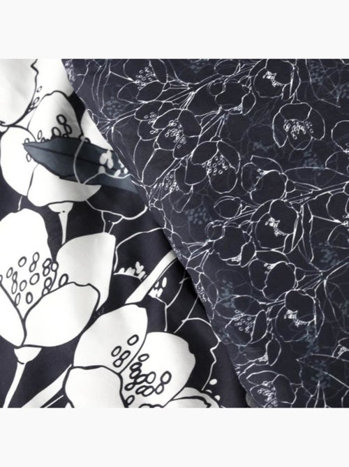 Parure de lit mawira - 2 personnes - 260 x 240 cm - 100% coton - bleu marine motif floral - today - Kiabi Parure de lit mawira - 2 personnes - 260 x 240 cm - 100% coton - bleu marine motif floral - today - Kiabi