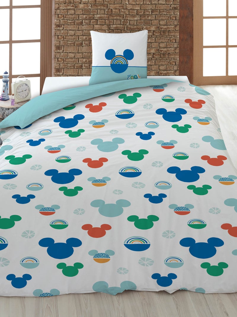 Parure de lit 'Mickey' - 1 personne Vert - Kiabi