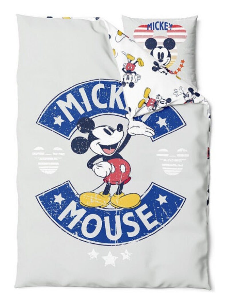 Parure de lit Mickey Mouse Disney - 140x200 cm Multicolore - Kiabi