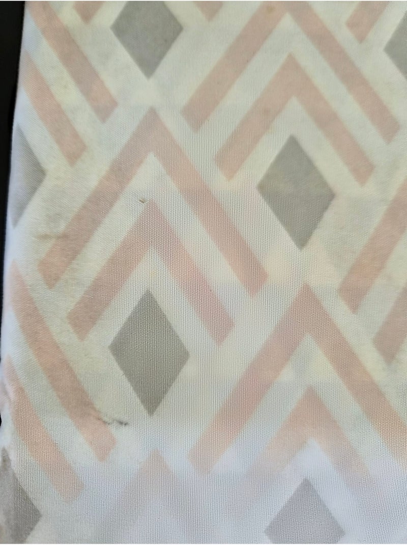 Parure de lit microfibre 220 x 240 cm rose motif geometrique Multicolore - Kiabi