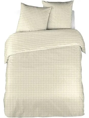 Parure de lit microfibre beige - 3 pièces - 240x220 cm