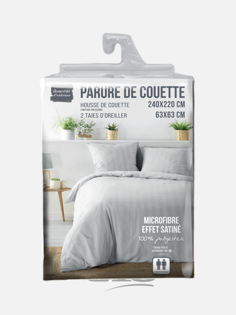 Parure de lit Microfibre Cléo PROMO LINGE Blanc - Kiabi
