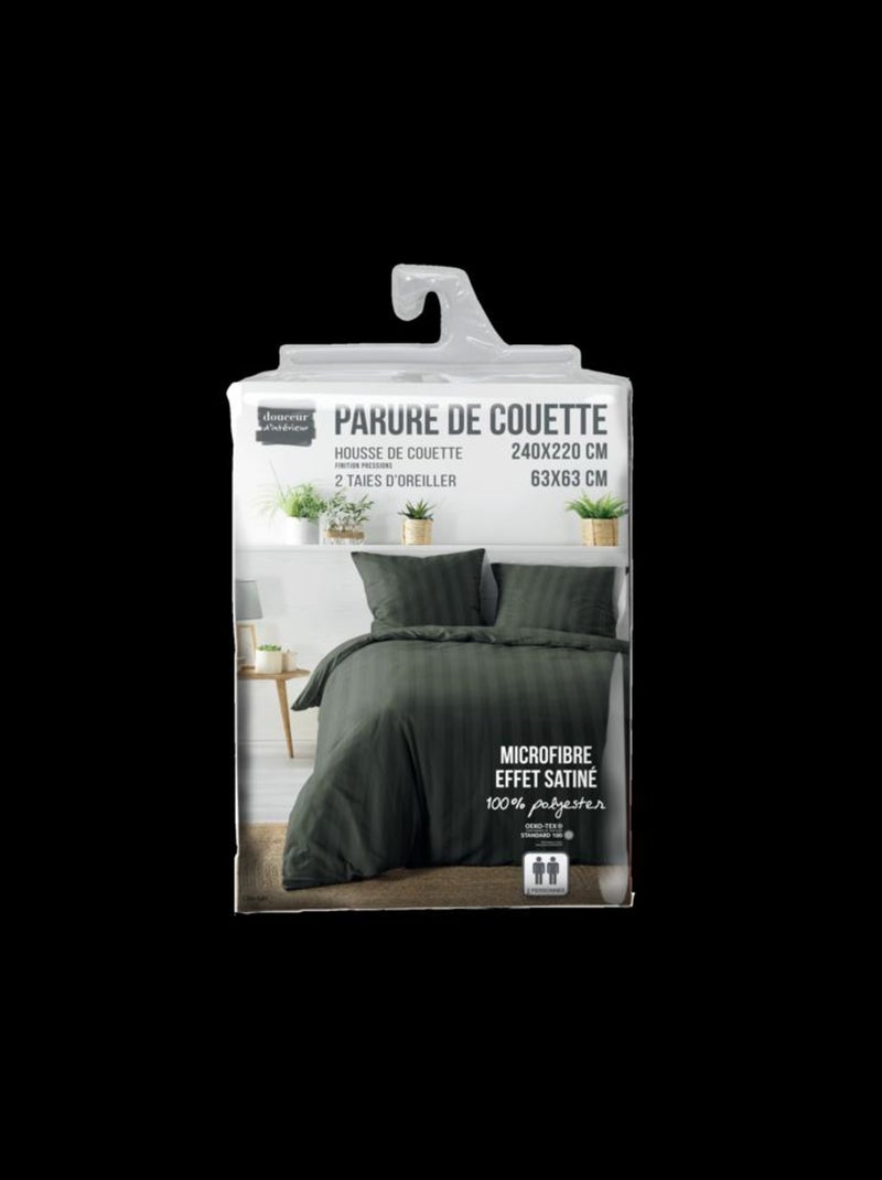Parure de lit Microfibre Cléo PROMO LINGE Kaki - Kiabi