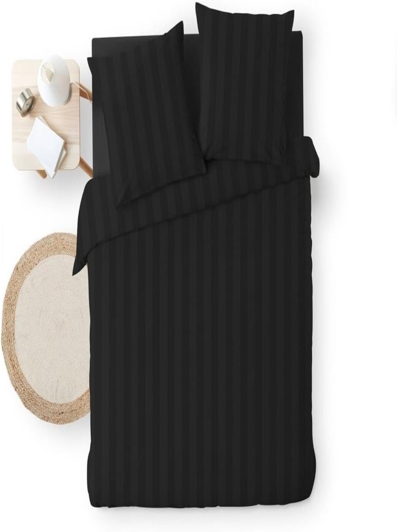 Parure de lit Microfibre Cléo PROMO LINGE Noir - Kiabi