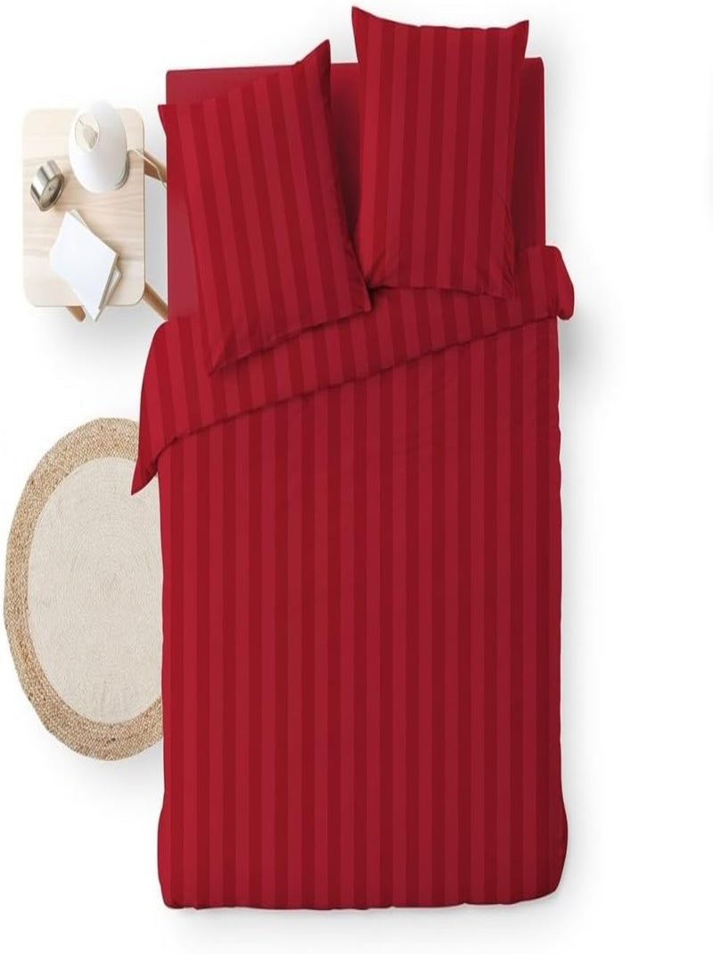 Parure de lit Microfibre Cléo PROMO LINGE Rouge - Kiabi