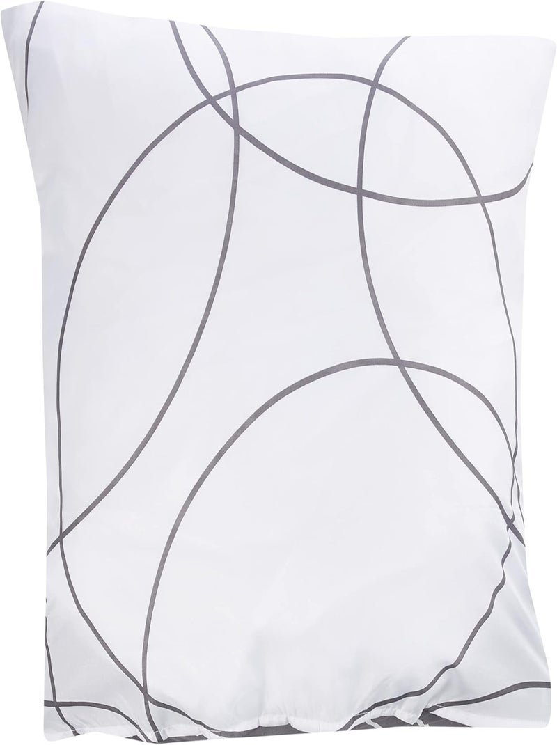 Parure de lit Microfibre Elton Douceur d'Intérieur Gris - Kiabi