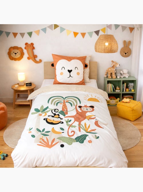 Parure de lit Microfibre Enfant, Blanc, 140x200cm - Kiabi