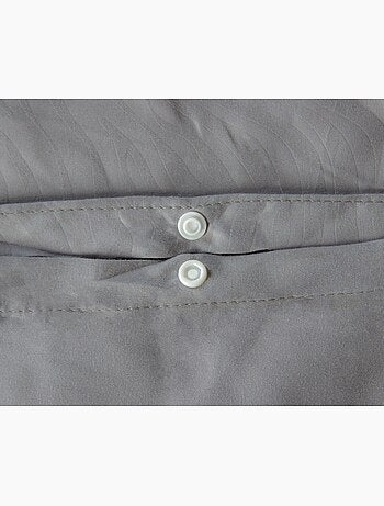 Parure de Lit Microfibre Frappée - Gris - 240x220 / Gris