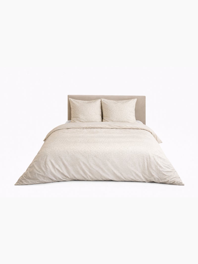 Parure de Lit Microfibre Frappée – Beige Beige - Kiabi