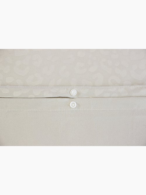 Parure de Lit Microfibre Frappée – Beige - Kiabi